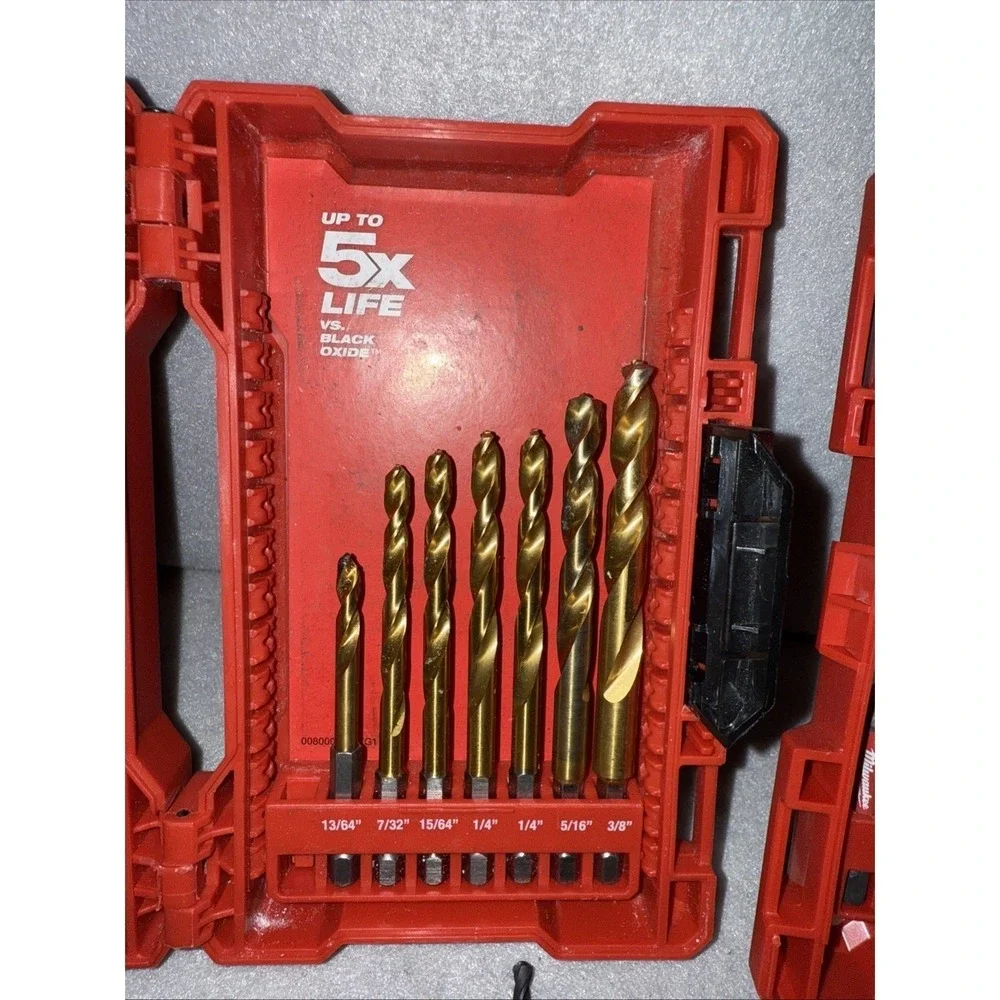 Lot Of Milwaukee Dewalt Ryobi Drill Bits And Drill Heads  Read**